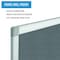 Mastervision MasterVision Ayda Wall Mount Push Pin Bulletin Board, 36x48", Gray Felt, Aluminum Frame, Home/Office FA05429214 - alternate 7